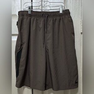 Nike Swim Men’s Size M Brown With Black Trim Shorts Lined
